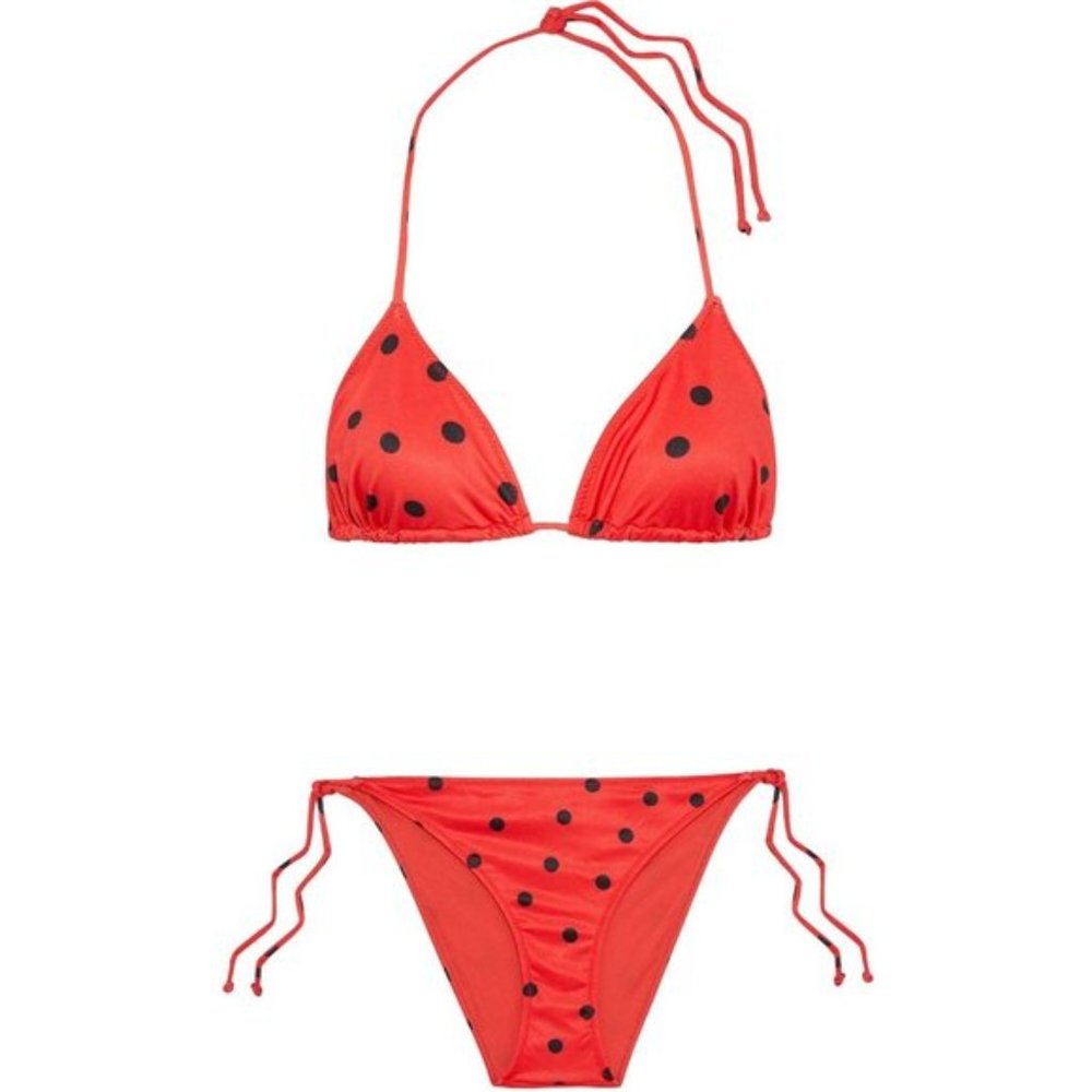 [NWT] Ganni Red Rosedale Triangle Bikini - Picture 2 of 5